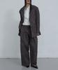 Uusoo Fold-Over Waist Cargo Pants_ Dark Gray