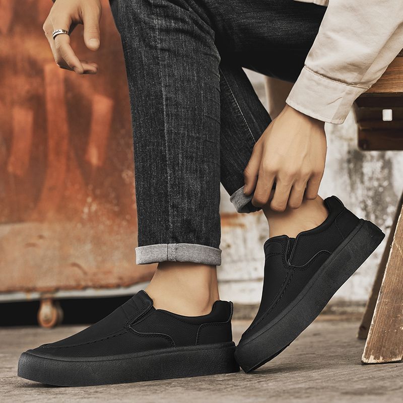 

One-pedal men s shoes 2025 spring and autumn thin trend casual board shoes men s fashion versatile deodorant business leather shoes 39