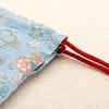 Kyoto Geibido Nishijin Brocade Drawstring Bag for Goshuincho Made in Japan with Cherry (Seal Book) (Black Blossoms)