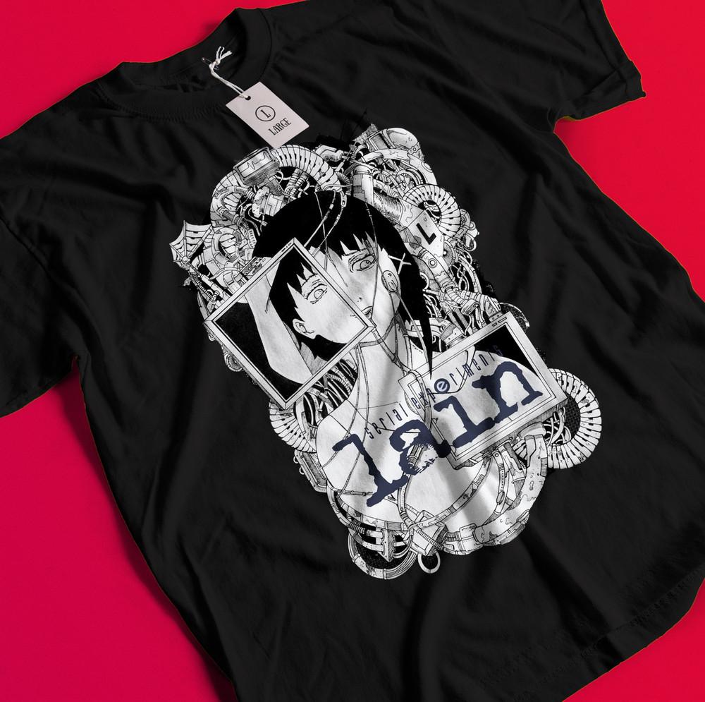 

Serial Experiments Lain Shirt Iwakura Tshirt Masami Eiri T-Shirt Alice Mizuki AA392 4XL