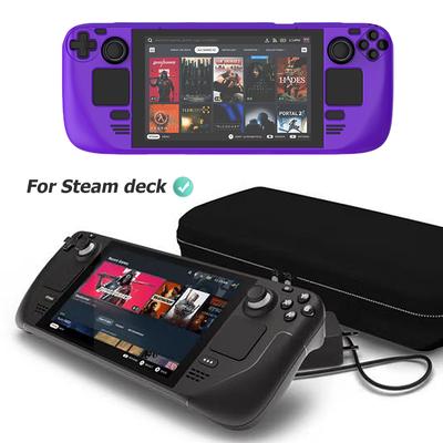 For Steam Deck Game Console Protection Cover with Stand Soft Game Player Shell with Bracket Shockproof Non-slip Frame Protector