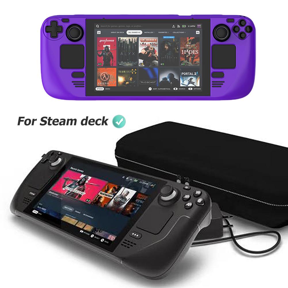 Removable Case for Steam Deck Console with Bracket Shockproof Protective Case Non-slip Hard Shell for Steam Deck Accessories
