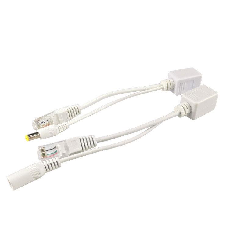 12V POE Splitter/Combiner for Network Cameras, 30m Ethernet Cable Power Supply