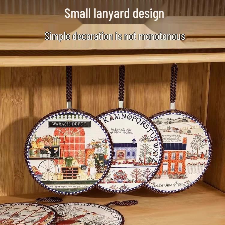 High-Temperature Resistant Retro Enamel Pot Mat – Anti-Scald Pad for Ceramic Tableware