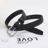 Slim Womens Belt Black Minimalist Accessory Vintage Versatile 105cm Fashion