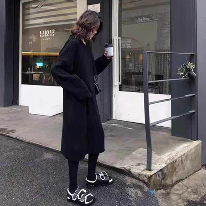 

Women s Autumn/Winter 2025 Collection: Hooded Sweater, Knit Dress, Base Layer Long Skirt, Coat S (80-95 kg recommended) чёрный