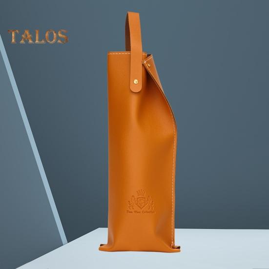 Wine Bag Elegant Stylish Champagne Wine Bottles Tote Carrier Fake Leather Wine Packaging Bag for Home
