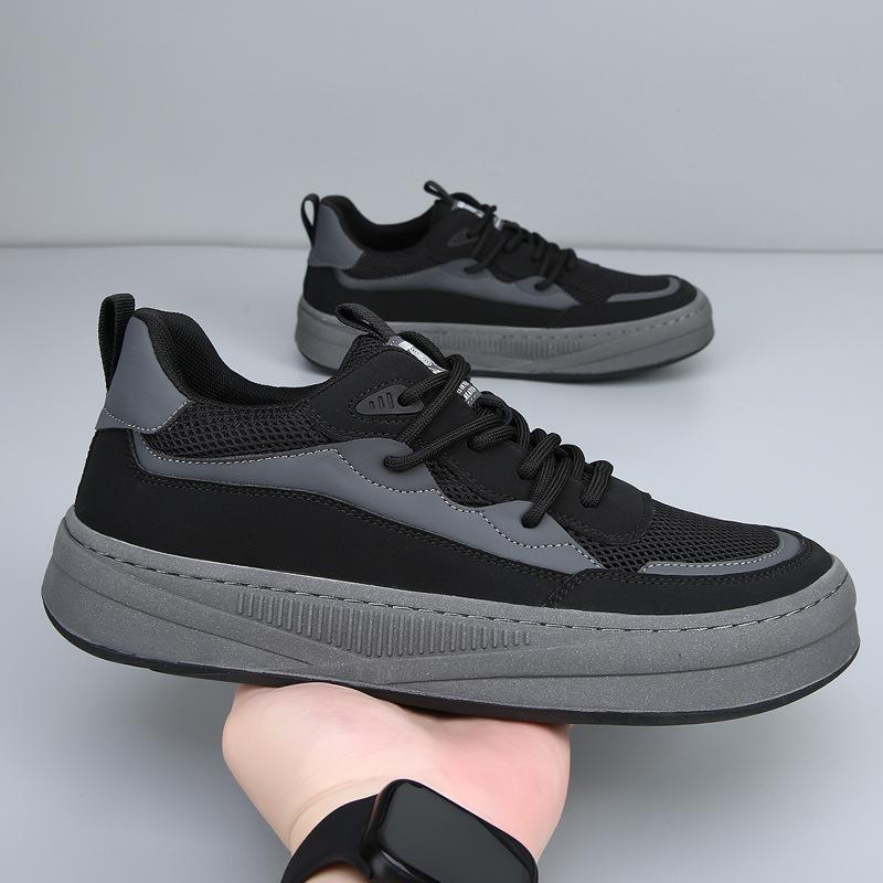 Men's Shoes New Summer Trend Versatile Thick Baseplate Shoes Men's Youth Mesh Breathable Non-slip Sports and Leisure Shoes