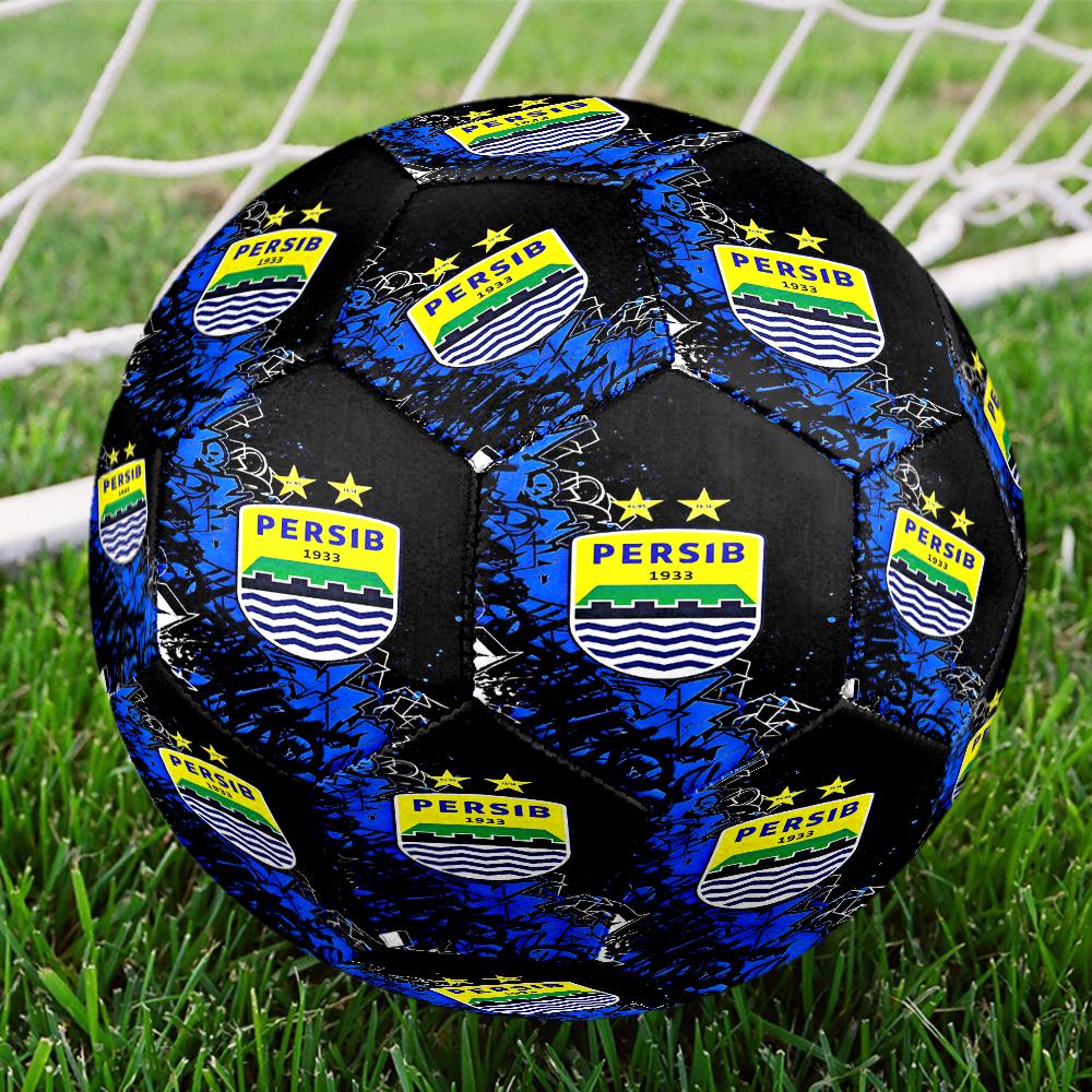 Persib Bandung Football Crest Size 5 Soccer Ball,Indoor/Outdoor Suitable for Training Matches Tournaments Practice Games Perfect Gift for Fan