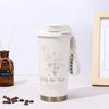 Lily of the Valley Double-Wall Thermos Cup with Straw - Student & Car Friendly