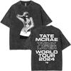 Washed Singer Tate Mcrae Album So Close To What Miss Possessive  World Tour T Shirts Men Women Fashion Oversized Tshirts