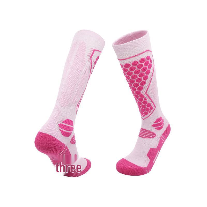 Unisex Thigh-High Plus Velvet Merino Wool Thickened Winter Socks - Warm Towel Bottom Ski Snow Socks M 34-38