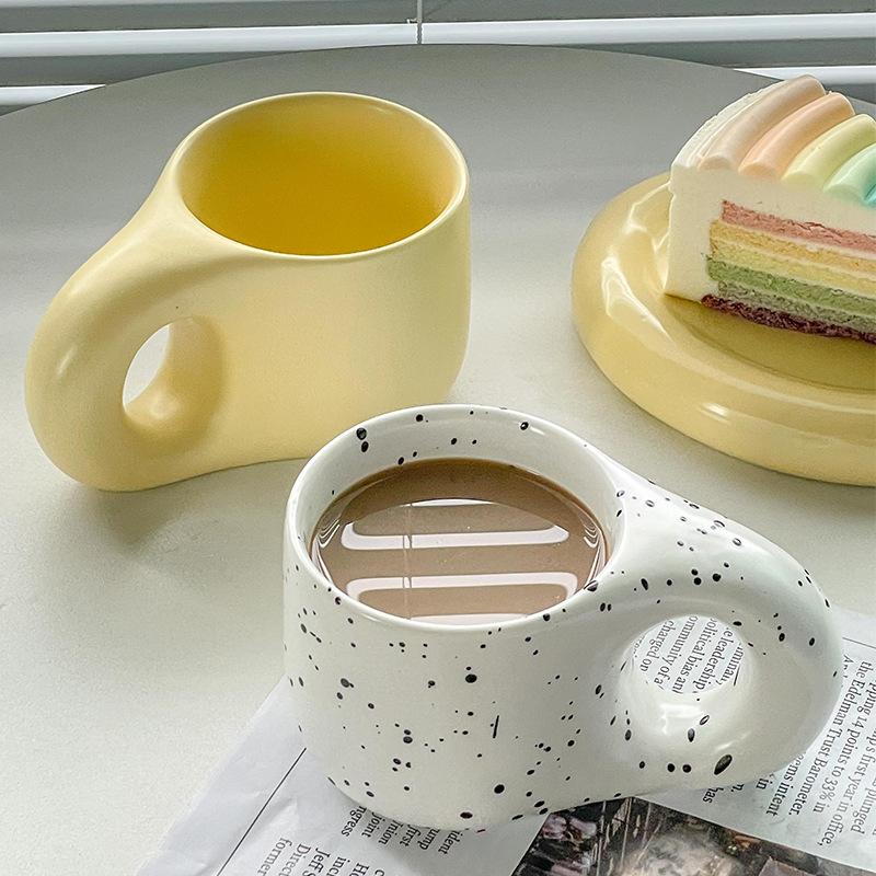 Premium Nordic Simple Ceramic Couple Cup Creative Trend Cute Fat Fat Cup Water Cup Coffee Cup Strong Strong Strong
