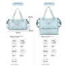 Landcase Handheld Travel Bag for Women, Large Capacity Luggage Bag with Expandable Storage, Wet And Dry Separation Fitness Bag 2104 Light Blue