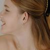 HAS HLD030 Ribbon Hoop Earrings