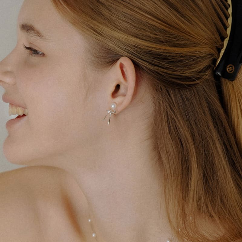 HAS HLD030 Ribbon Hoop Earrings