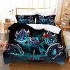 3pcs Bedding Set Animation Wish 3D Printed Cozy Duvet Cover King Queen Twin Size Birthday Gift for Adult Bedroom Decor