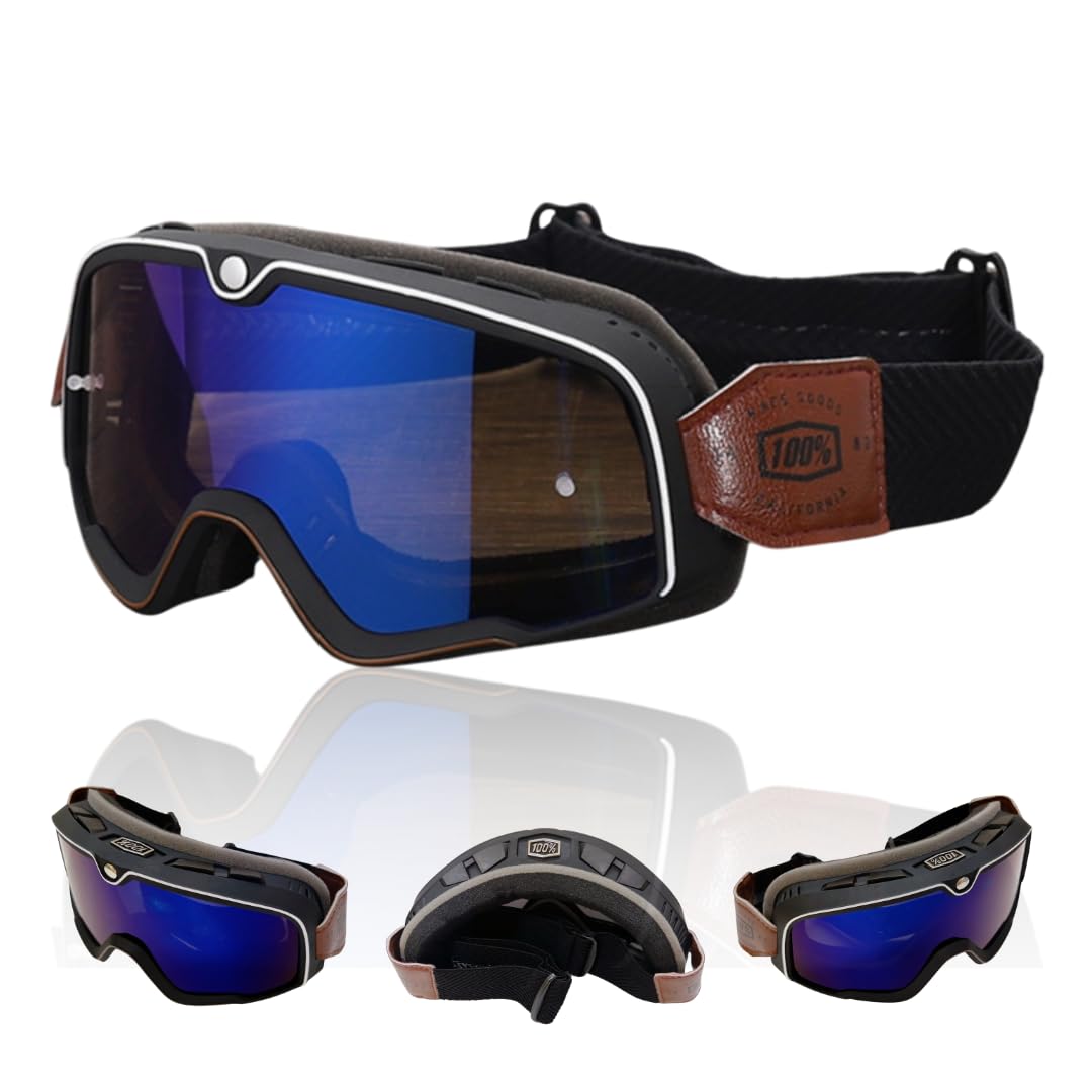 

Goggles Lens for Jet Motorcycle Survival Outdoor Impact Wide Field of UV Compatible with Easy to For Cleaning Winter Unisex [KOREWA] Motorcycles, синій