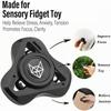 Fox Tri 1.8'' Fidget Spinner with Steel Beads, Luminous Metal Spinners Toy, Premium Bearing 2~4Min, Autism Sensory ADHD Anxiety Focus Meditation