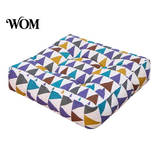 Non-slip Car Seat Cushion for Driving Modern Stylish Chair Cushion, Ultra Soft Square Geometric or Comfortable Floor Mat Meditation Plant Prints,