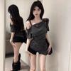 Oversized Striped T Shirt For Women With Asymmetric Splicing Summer Casual Wear