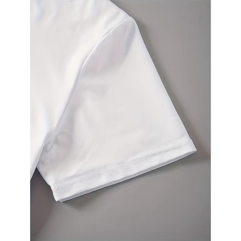 T-shirt Casual Comoda da Donna Taglia Europea con Scollo Rotondo e Leggero Elastico, Caratterizzata da una Stampa a Trasferimento Termico.