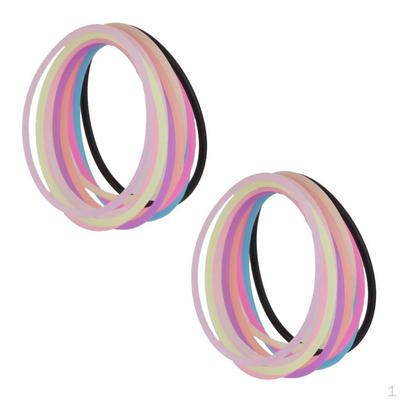 2x 10pcs Gummy Silicone Bracelets Bands Rubber Gummies Bangles