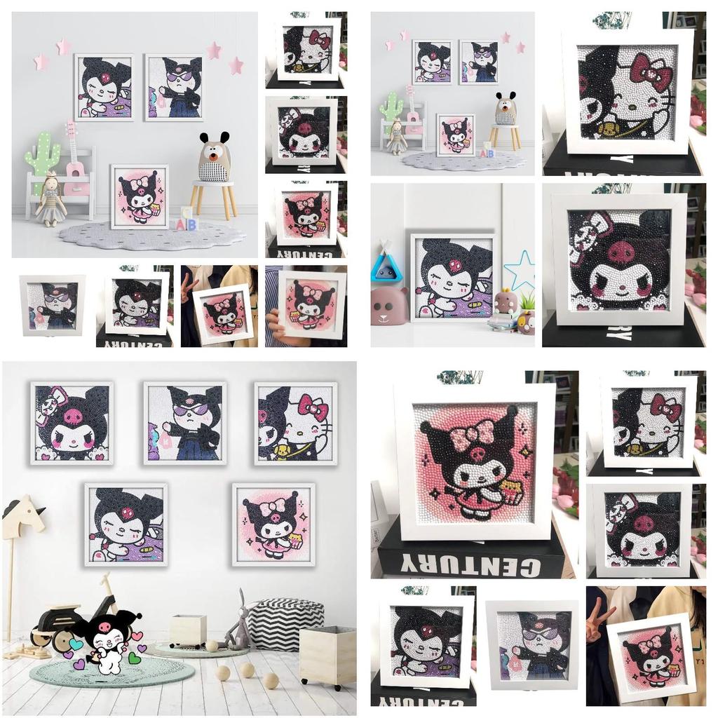 Neues Cartoon-PVC-Stick-Diamantgemälde mit Kunststoffrahmen Perfektes Geburtstagsgeschenk für Kinder und Erwachsene