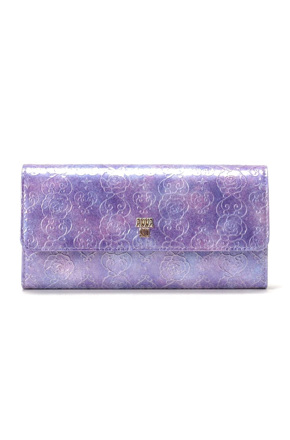 

Anna Sui Lightweight Leather Flap Long Wallet in Rose 311630 Women s Heart, Lavender,