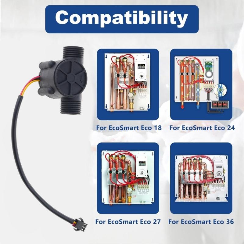 Efficient Water Flows Meter Electric Water Heater Upgrades Stable Replacement Flows Sensors 67mm for Hot Water Heater