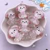 10 BUC Rășină Kawaii Colorat Culoare Bomboană Desen Animat Panda Iepure Urs Vulpe Spate Plat Piatră Figurine Scrapbook Fundă DIY Consumabile Artizanat