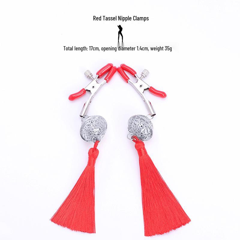Women's Wearable Erotic Double Peaks SM Nipple and Vaginal Clamps