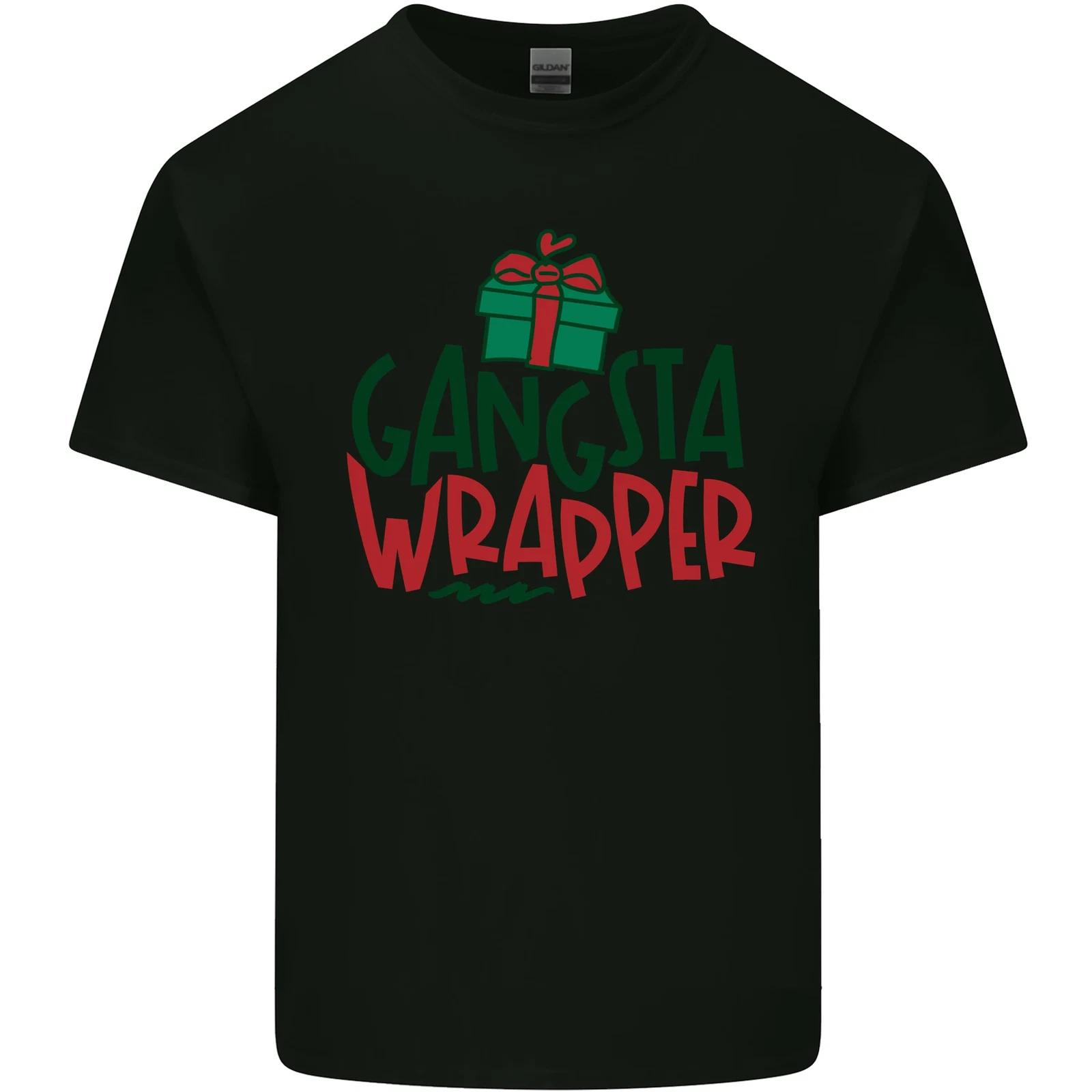 Gangsta Wrapper Funny Christmas Present Kids T-Shirt Childrens M
