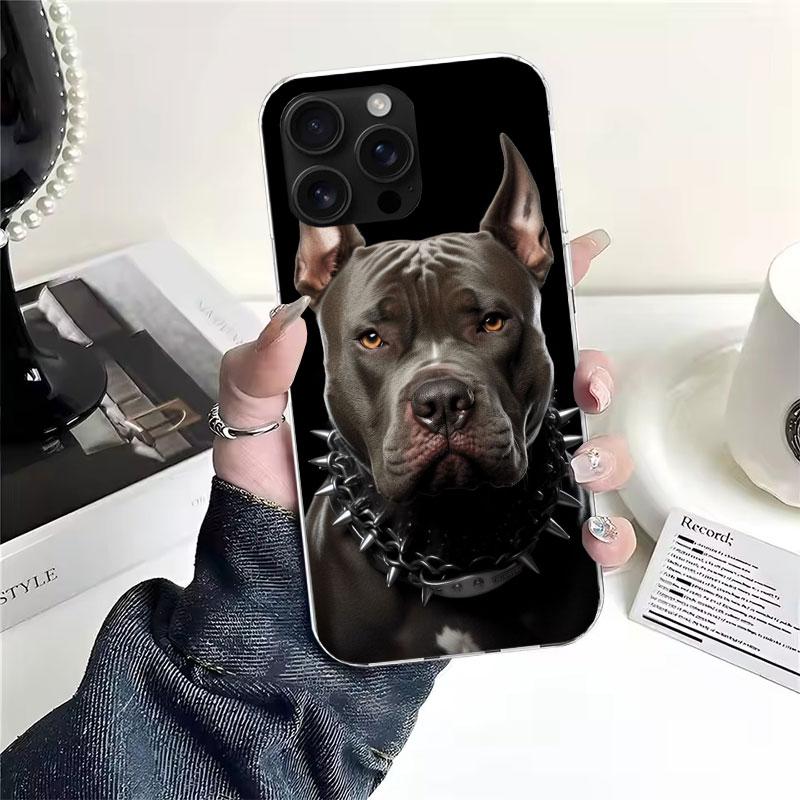 

Pit Bull Pet Dog Pitbull Soft Phone Case For IPhone 11 17 Air 16E 16 Pro Max 15 + 14 Plus 13 Mini 12 Apple 7 SE 8 Fundas Coque 1 iPhone 17