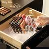 1pc Transparent Cosmetic Organizer Tray - Durable Plastic Makeup Storage Box with Multi-Compartment for Eyeshadow, Blush, Lipstick