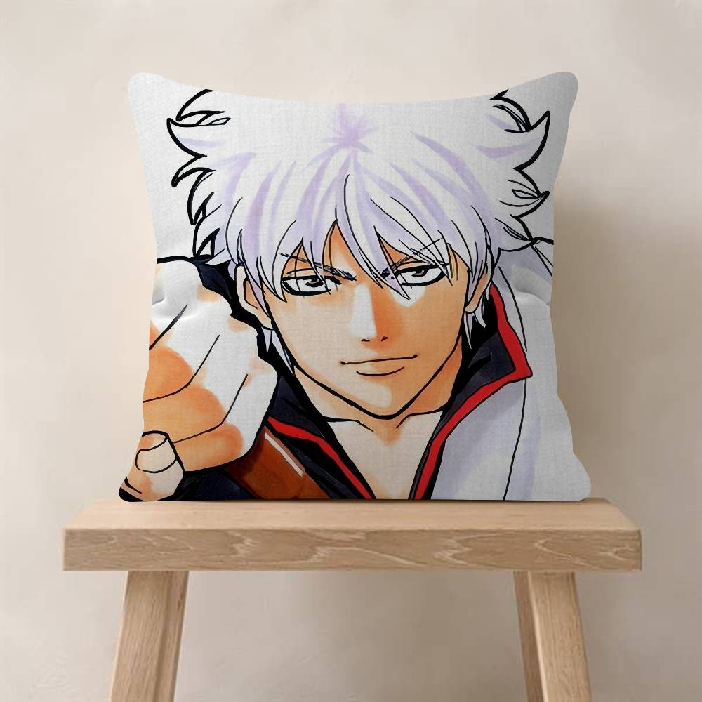 Comics G-Gin Tama Pillow Case Fashion Square Pillowcase Bedroom Sofa Room Ins Decoration Leisure