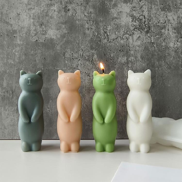 Cats Candle and Soaps Silicone Mold Creative Cats Shaped Scented Candle Silicone Mould Handmade Candle Crafting Mould