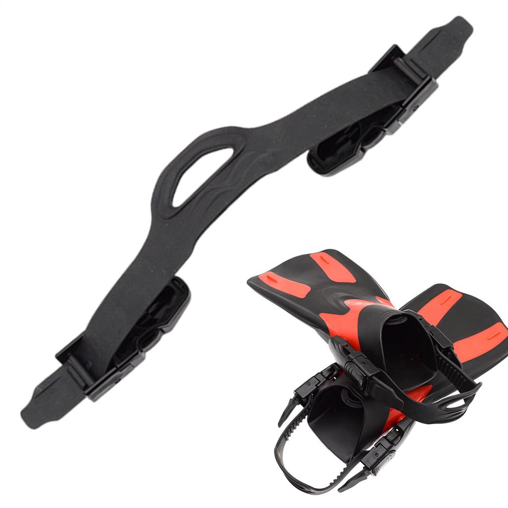 Swimming Fin Strap Flippers Fin Strap Adjustable Rubber Fin Flippers Strap Swimming Scuba Diving Diving Buckle Strap Accessories