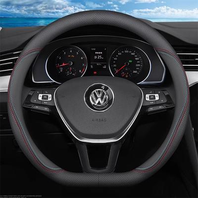 Car Steering Wheel Cover For Volkswagen VW Jetta / Tiguan / Caddy IV 2015 2016 2017 2018 2019 2020- 2024 D Shape Steering Wheel Mf2