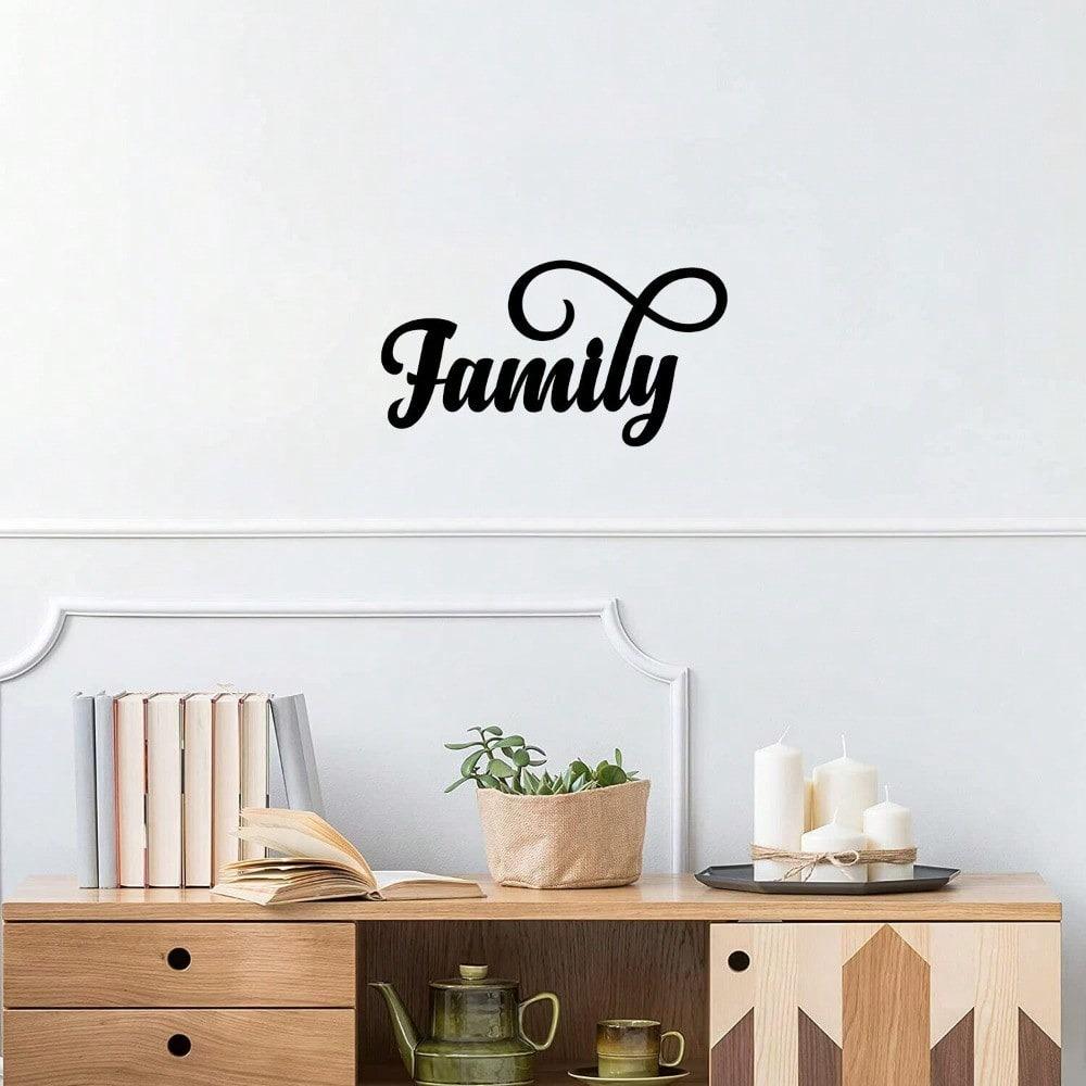 Wrought Iron Metal Word Wall Sign Cursive Decorative Accent Hanging Art Home Decor Living Room Bedroom Gift