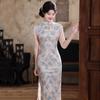 Kolsuz günlük ulusal tarz yeni Çin tarzı Suzhou uzun cheongsam geliştirilmiş genç 1011 yeni kadın yüksek kalite yaz
