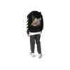 Off-White FW19 Individuality Print Hooded Zip Jacket Men Outerwear Black OMBE001E19E300051088