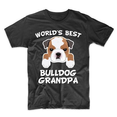 Bulldoggen-Opa Shirt - Weltbester Bulldoggen-Opa Hund Enkelhund T-Shirt