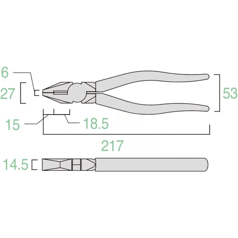 Fujiya (Fujiya) pliers JIS standard 200mm 1050-200