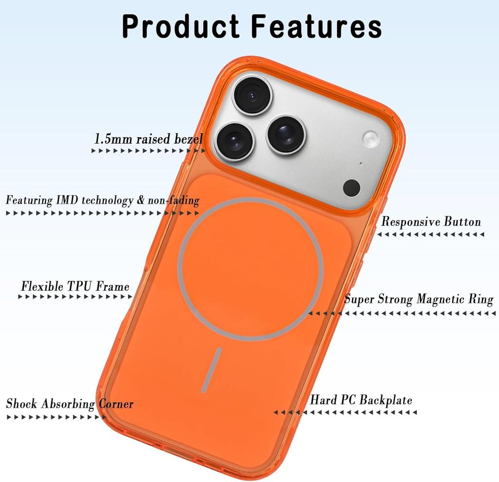 Magnetic Case for iPhone 17 Pro Max 17Air with Wrist Lanyard Strap MagSafe, Shockproof Protection Phone Cover for 17 Pro Max