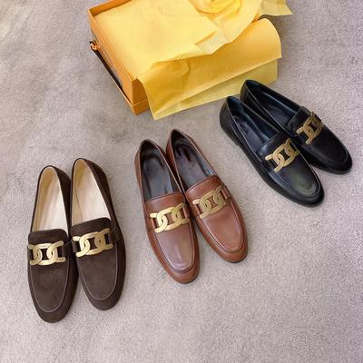 Μονόπατα Φθινοπωρινά Αγκράφα Βρετανικού Στυλ Μικρά Δερμάτινα Παπούτσια Γυναικεία Ρετρό Επίπεδα Μοκασίνια με Ένα Πέταλο