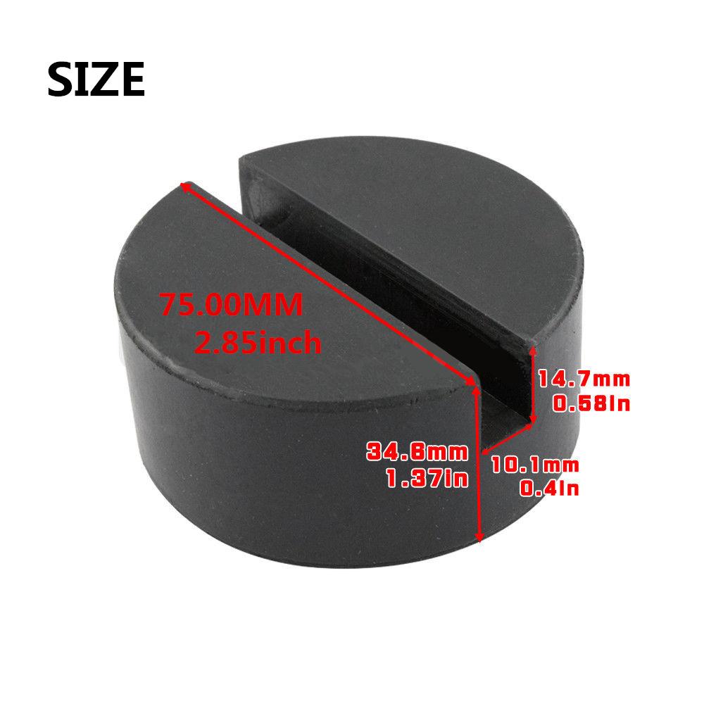 USA Ship Universal Slotted Frame Rail Floor Jack Pad Auto Lift Rubber Block Disc