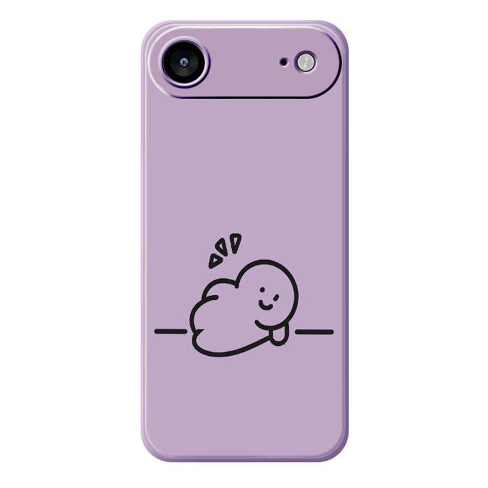For iPhone 17 Air Case Stick Figure Pattern Printing Straight Edge TPU Phone Back Cover