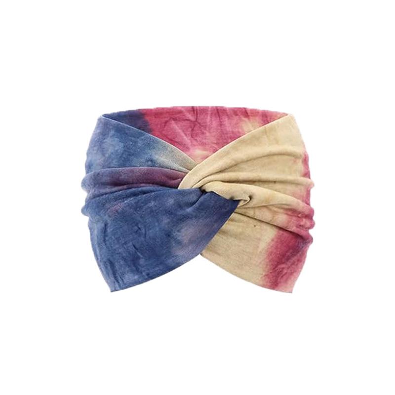 Printed Headband Sports Running Bohemian Face Wash Makeup Hair Cross Wide-brimmed Headband for Women