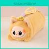 Plush Labubu Makeup Bag With Ultra Soft Short Plush Material For Travel Storage